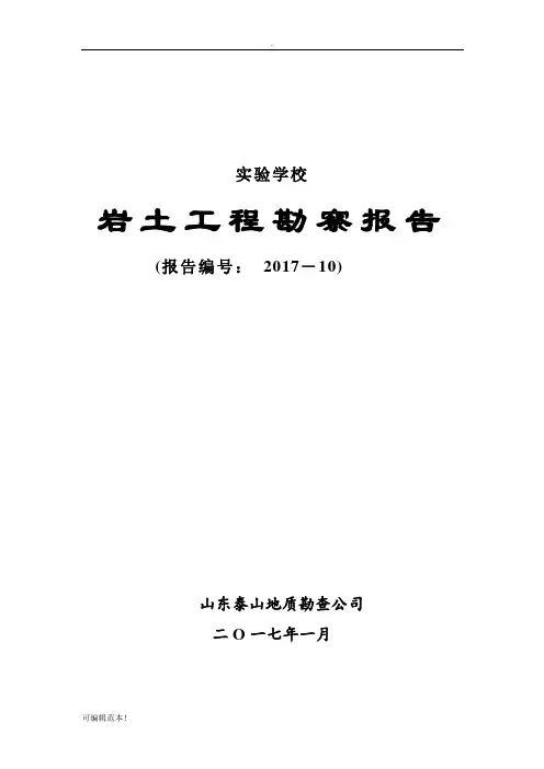 岩土工程勘察报告 2
