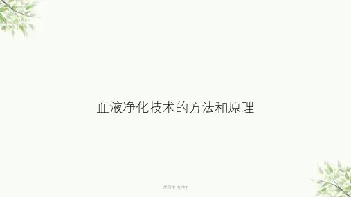 重症资质培训血液净化技术的方法ppt课件