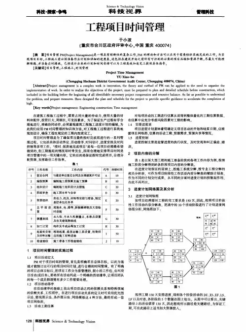 工程项目时间管理