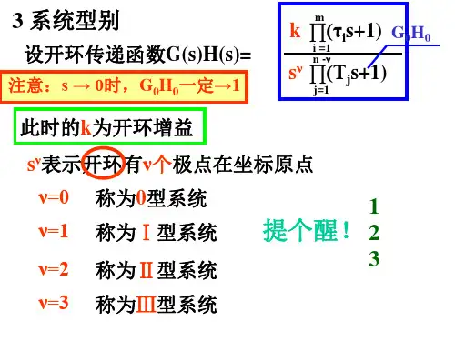 第3章 6 典型输入下的稳态误差与静态误差系数