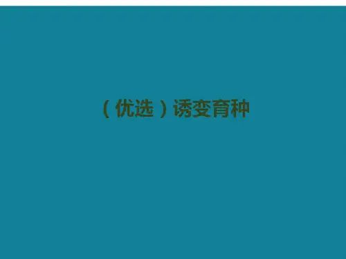 (优选)诱变育种