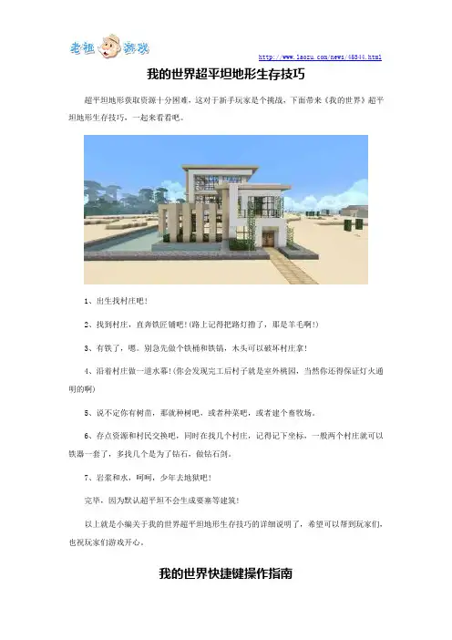 我的世界超平坦地形生存技巧