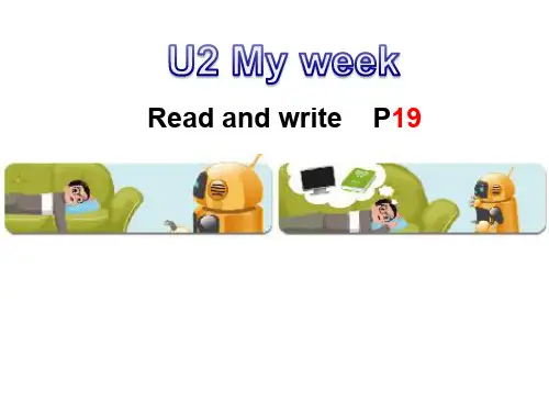 PEP小学英语五年级上册Unit 2 My week 精品课件 Read and write