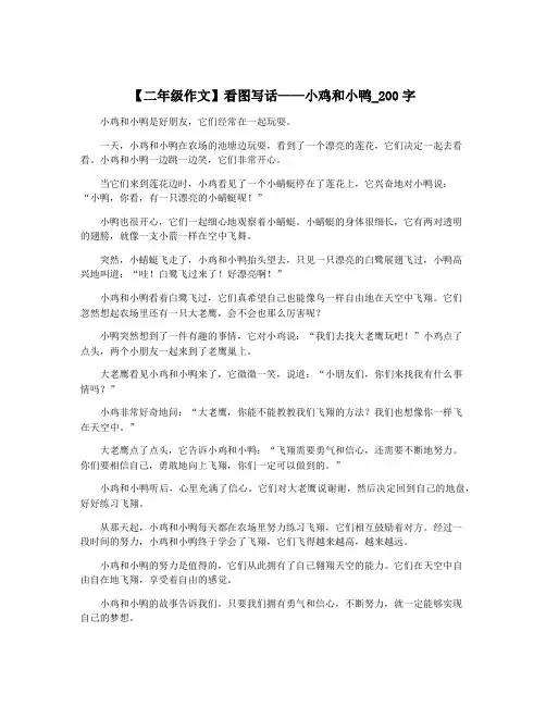 【二年级作文】看图写话——小鸡和小鸭_200字 2