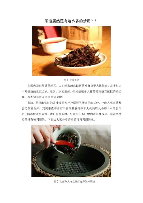 茶渣居然还有这么多的妙用？!