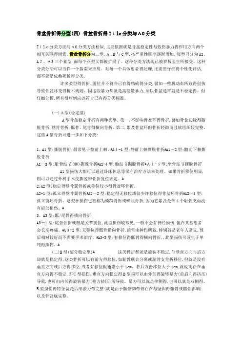 骨盆骨折的分型