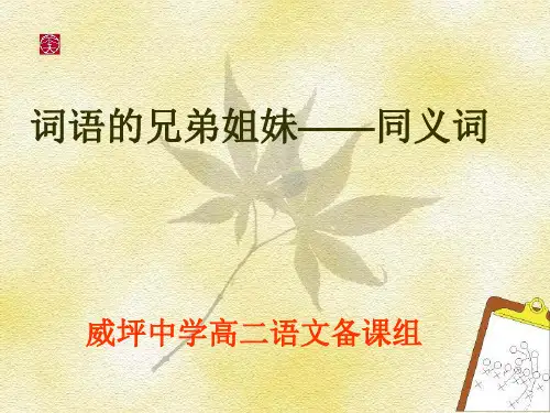 2020最新词语万花筒之“词语的兄弟姐妹——同义词”PPT11 人教课标版[优质实用版课件]