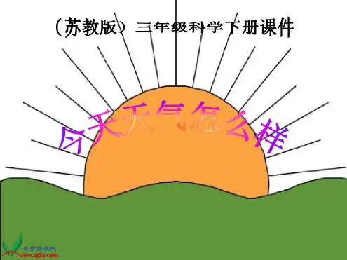 苏教版小学科学三年级下册《今天天气怎么样》PPT课件分析