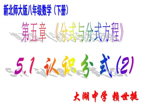 5.1 《认识分式》第二课时