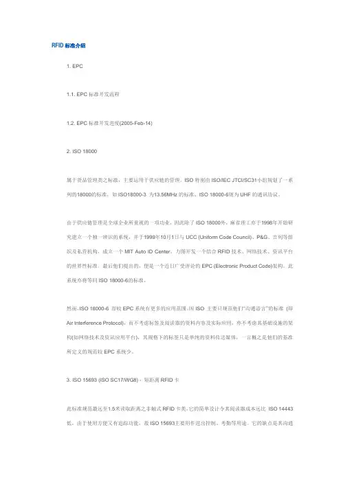 RFID标准介绍