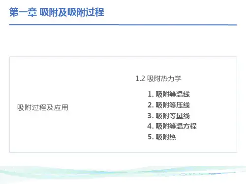 吸附热力学-吸附及吸附过程
