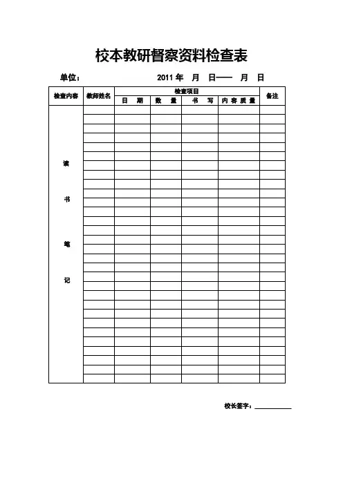 读书笔记检查