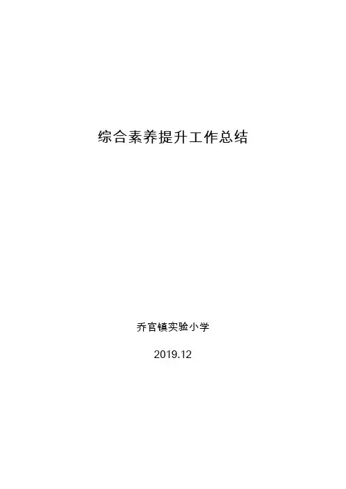 综合素养提升工作总结