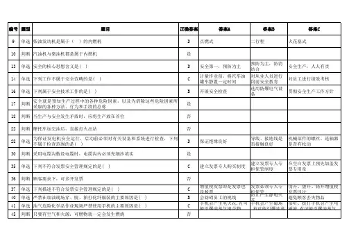 HSE基础知识题库