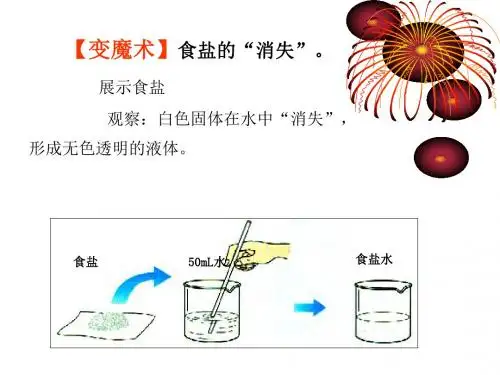 第一节 溶液的形成