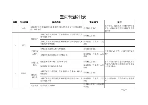 新版重庆市定价目录课件.doc
