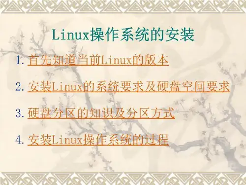 安装Linux的过程