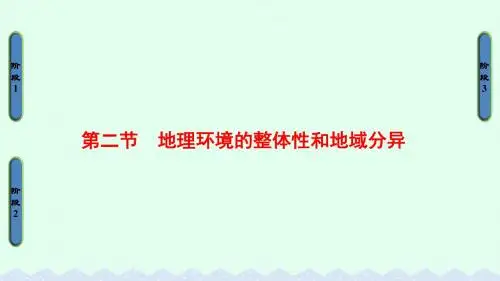 2016_2017学年高中地理第三章地理环境的整体性和区域差异第2节地理环境的整体性和地域分异课件
