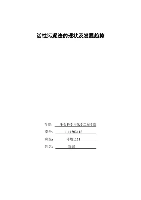 活性污泥法的现状及发展趋势