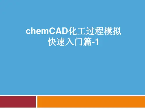 chemCAD课件资料