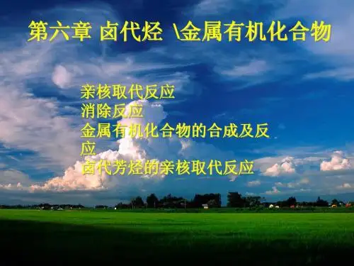基础有机化学 官仕龙 版 第六章 卤代烃