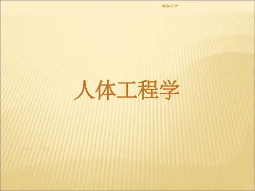人体工程学第二章人体工程学基础