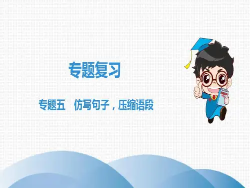 专题复习 专题五 八年级下语文仿写句子,压缩语段共28页文档