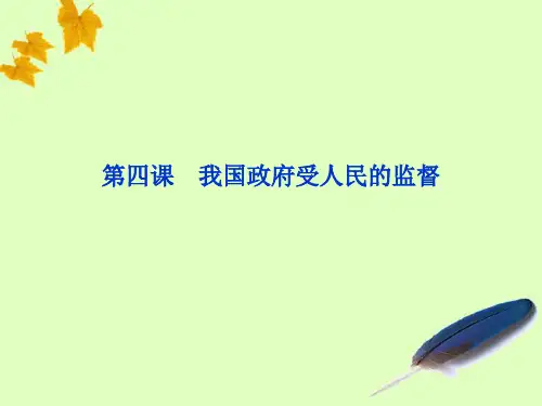 高三政治一轮复习 第四课 我国政府受人民的监督课件 新人教必修2