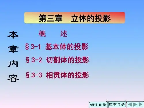 第三章立体的投影
