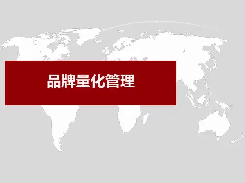 品牌量化管理讲义
