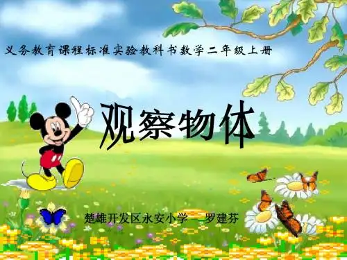 人教版二年级数学上册《观察物体》PPT课件