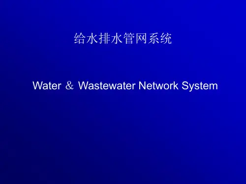 给水排水管道系统 给水排水管网系统[精华]