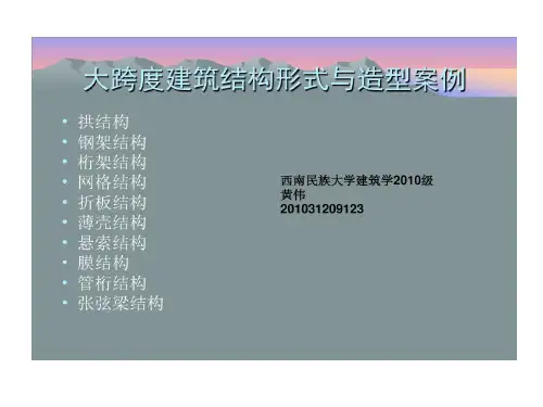 建筑大跨度结构的案例分析共22页