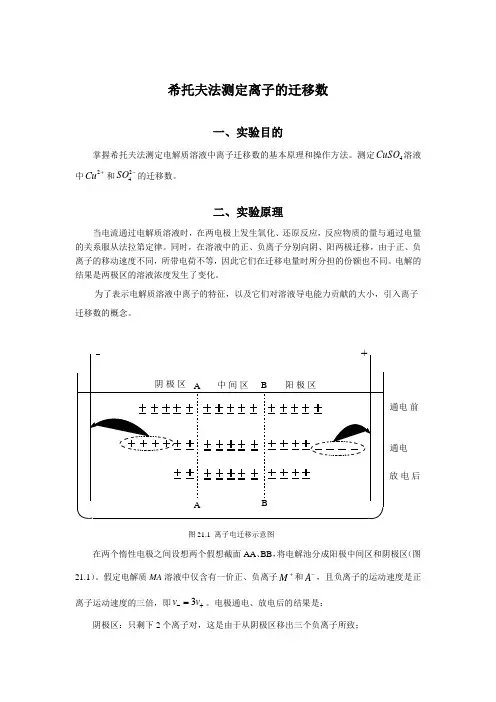离子的迁移数