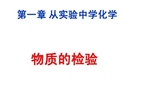 高三化学第一轮复习课件 从实验学化学(物质的检验).ppt 人教版