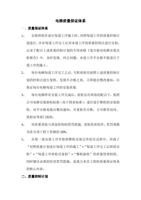 电梯质量保证体系