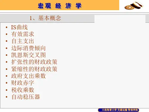 第五讲商品市场均衡与IS曲线