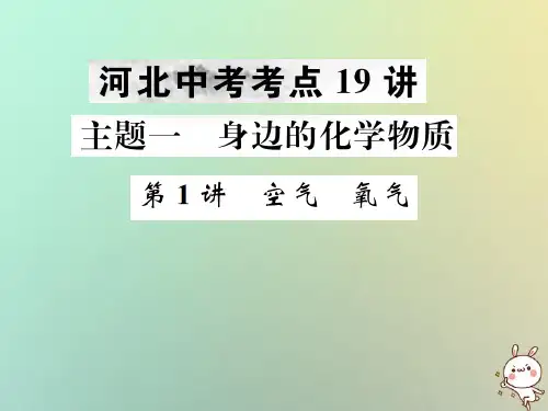 2020年中考化学复习 主题一 身边的化学物质 第1讲 空气 氧气课件