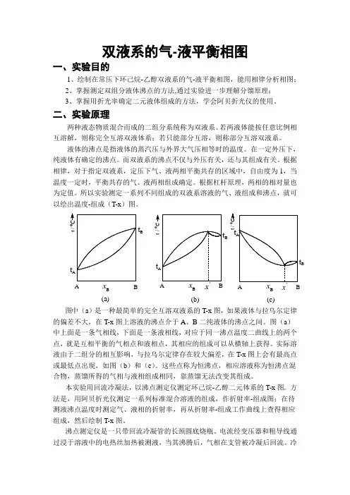 双液系气-液相图绘制