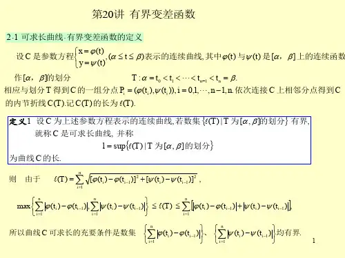 实变函数论课件20 有界变差函数