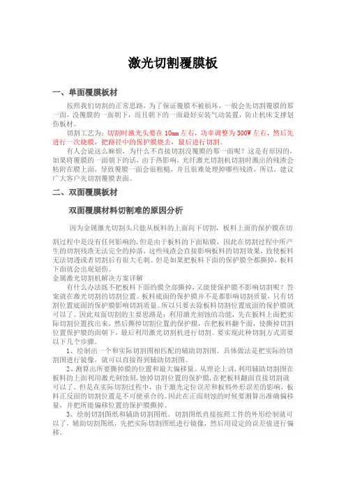 激光切割覆膜板
