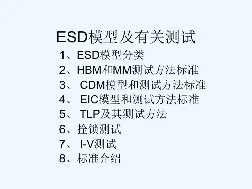 ESD模型和测试标准