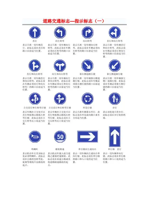 道路交通标志—指示标志