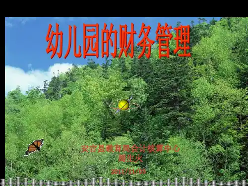 幼儿园财务管理培训PPT