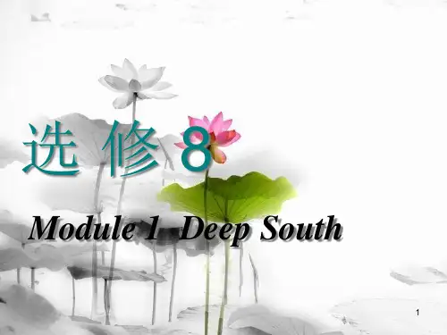 高考英语一轮复习 Module 1 Deep South课件 外研版选修8.pptx