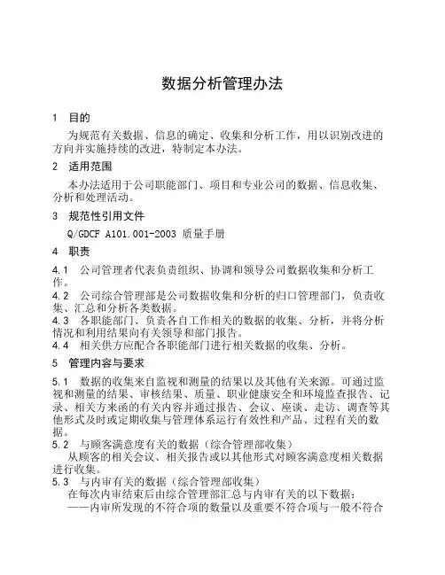 数据分析管理办法 2