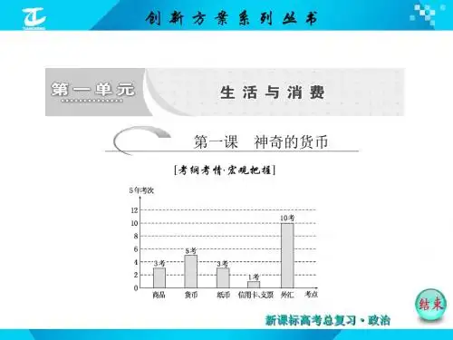 【创新方案】2016届高考政治必修1总复习课件：第一课 神奇的货币