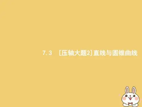 高考数学二轮复习第二部分高考22题各个击破专题七解析几何7.3.1直线与圆及圆锥曲线课件文