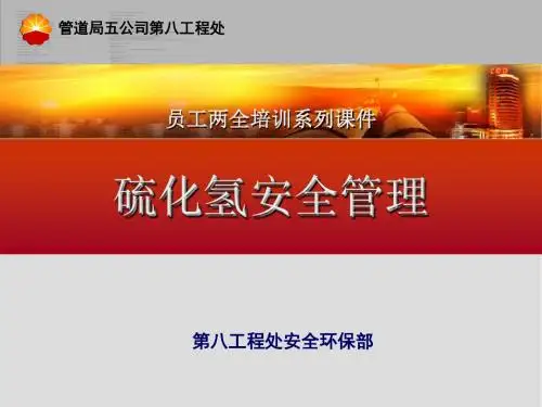 硫化氢安全管理分析