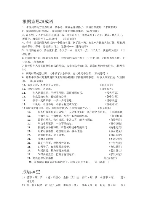 成语讲课教案